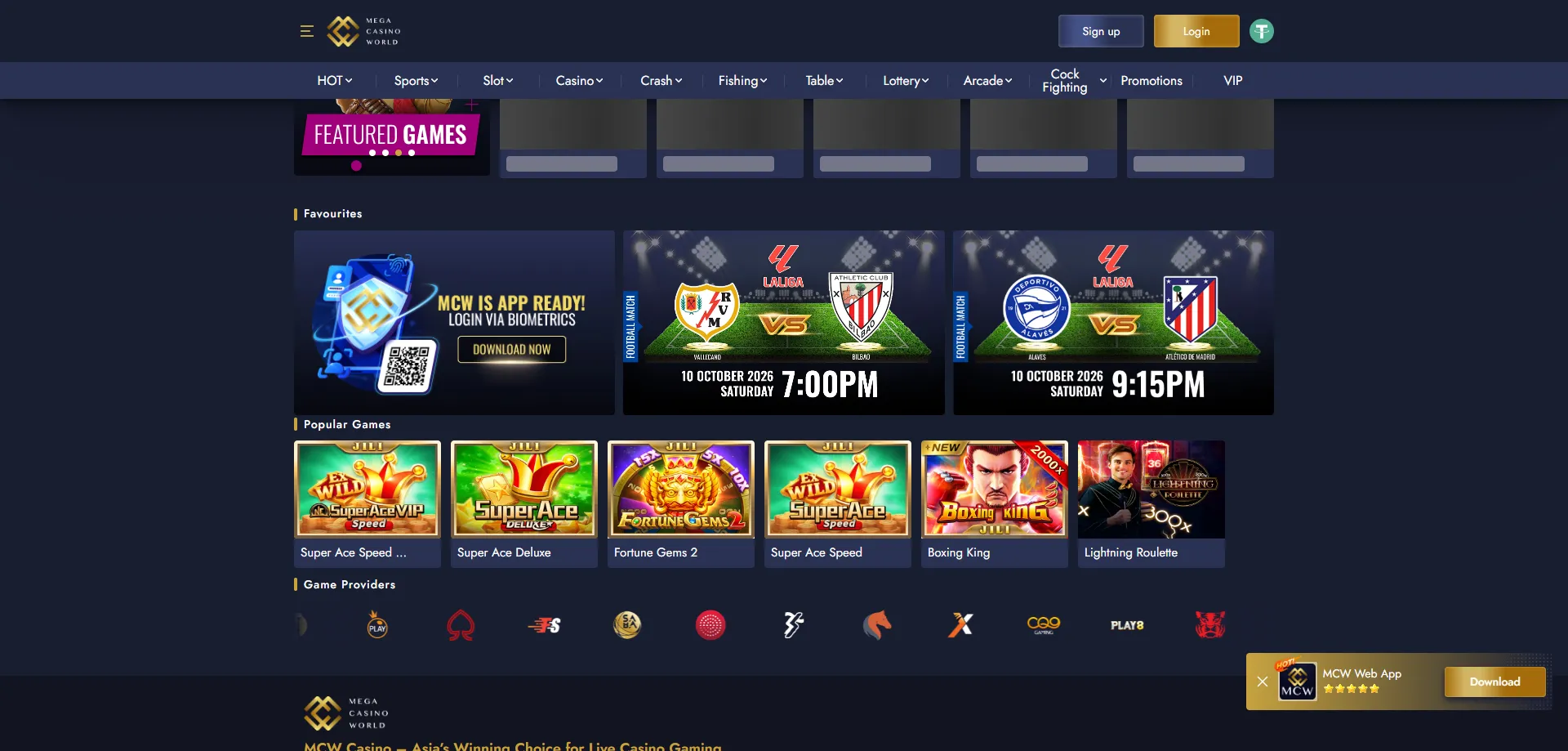 MCW Mega Casino sports betting bonus and cricket promotions Bangladesh